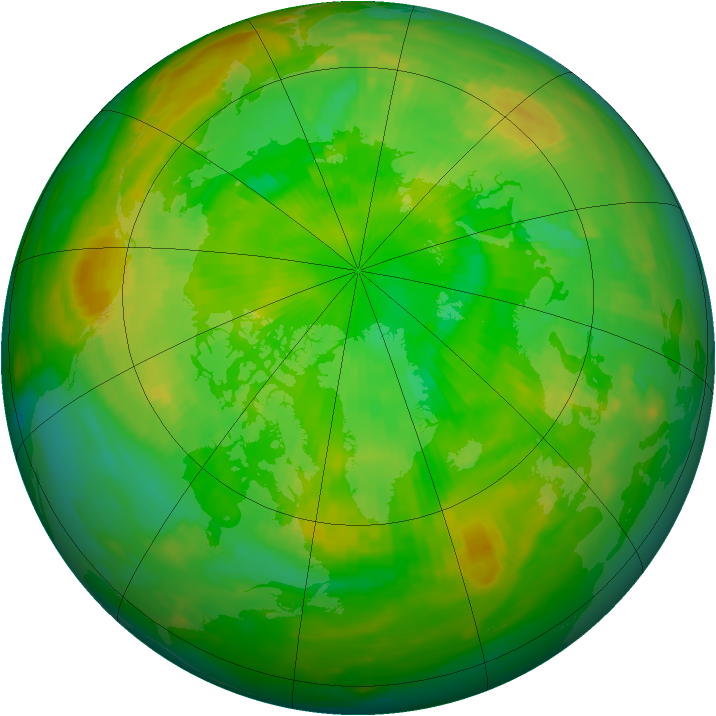 Arctic ozone map for 04 July 1981